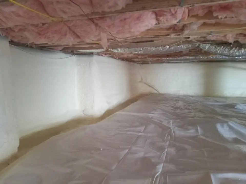 Crawl space encapsulation with closed-cell spray foam for Roof Maintenance in Santee